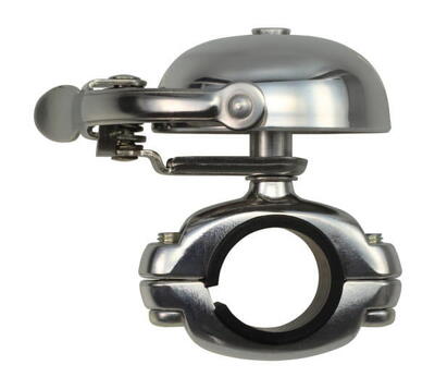 Mini suzu bell - gegoten - gepolijst zilver