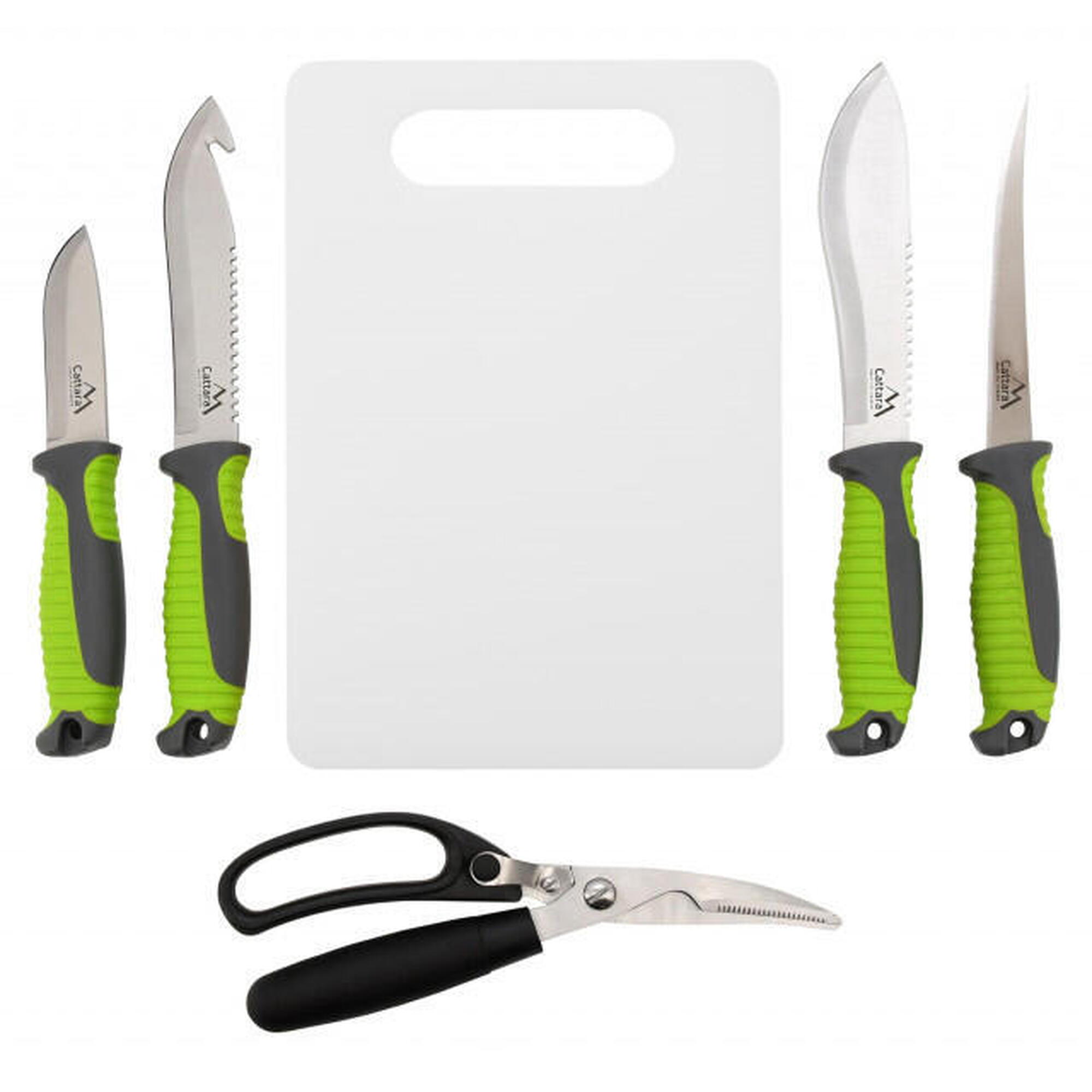 Set de cutite cu tocator si foarfeca Cattara