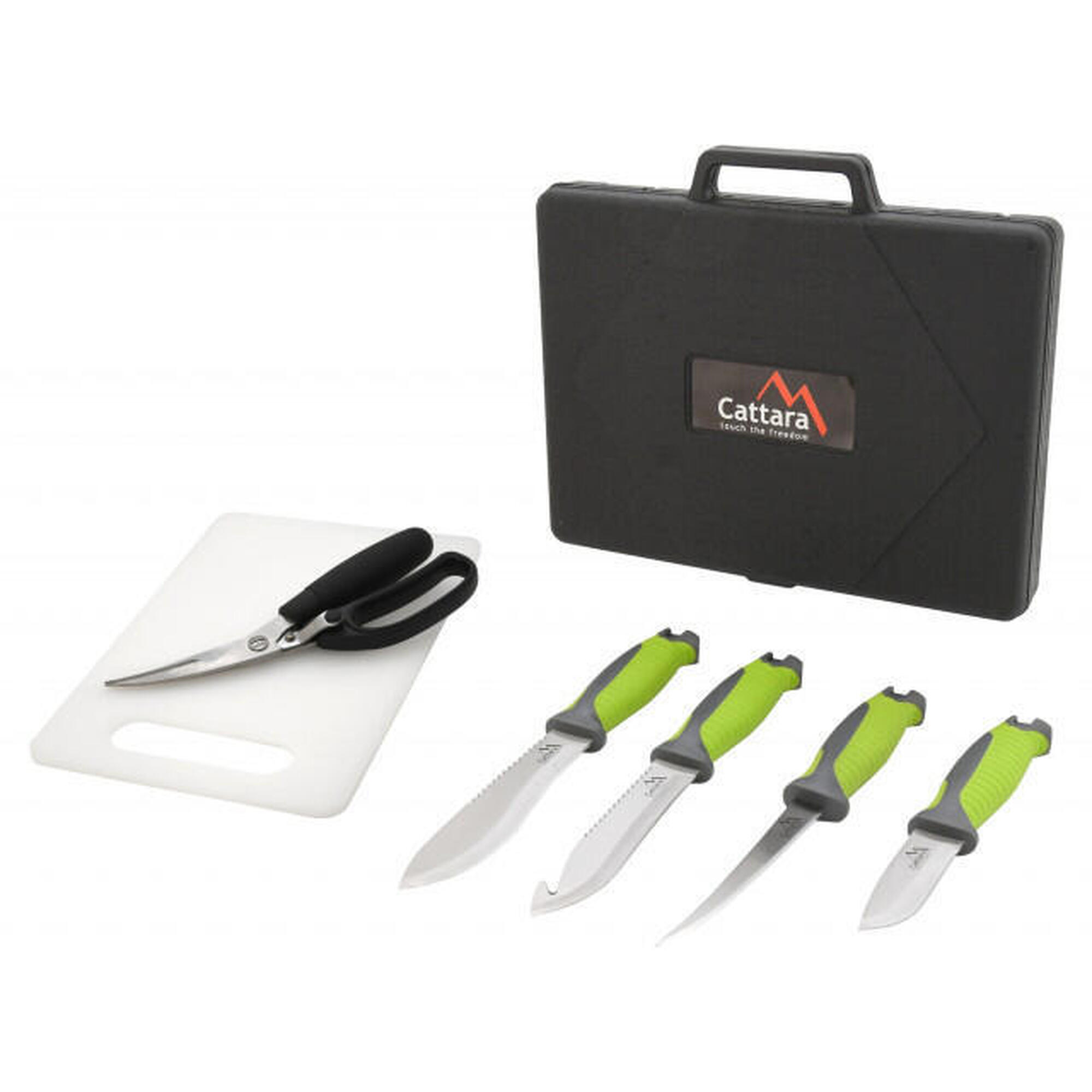 Set de cutite cu tocator si foarfeca Cattara