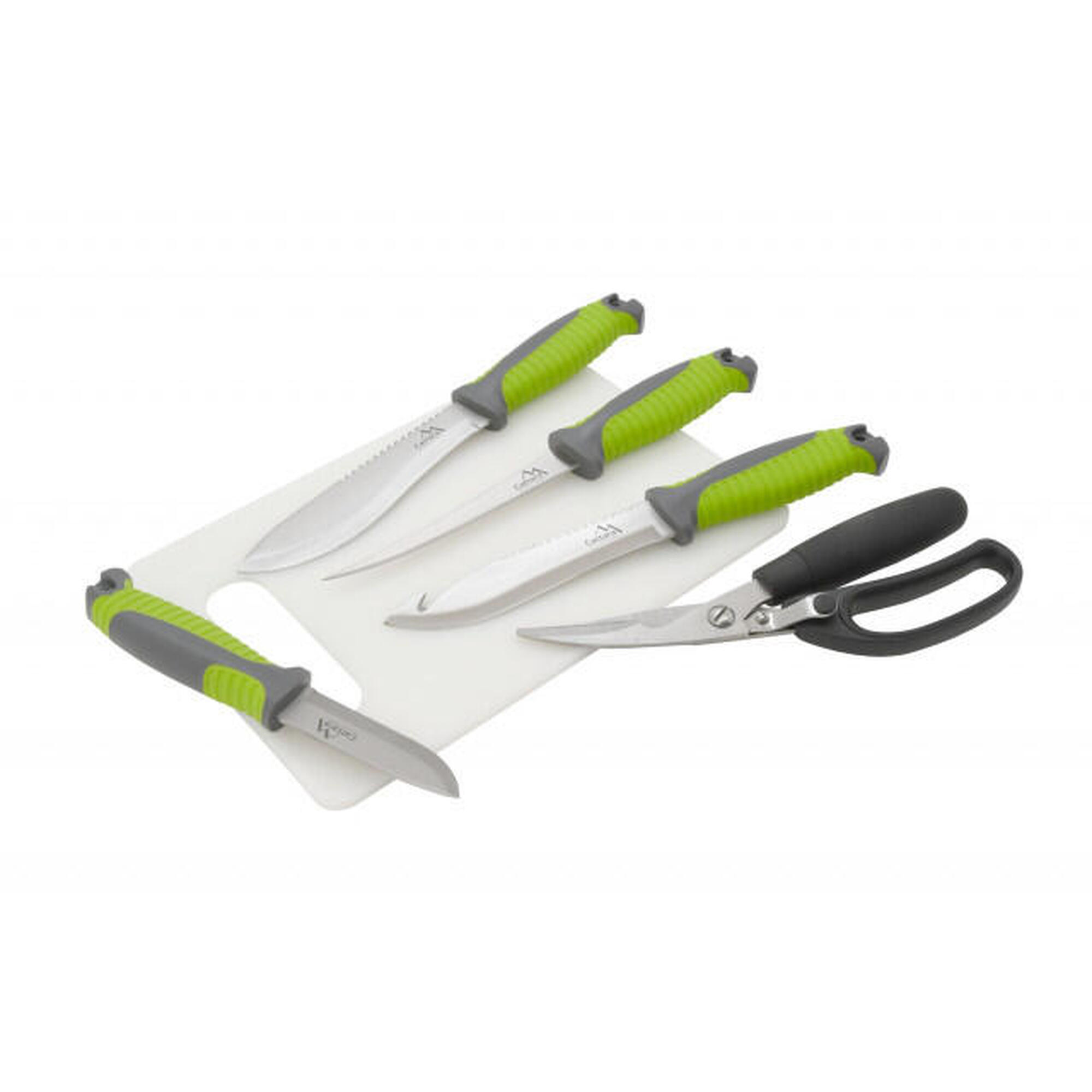 Set de cutite cu tocator si foarfeca Cattara