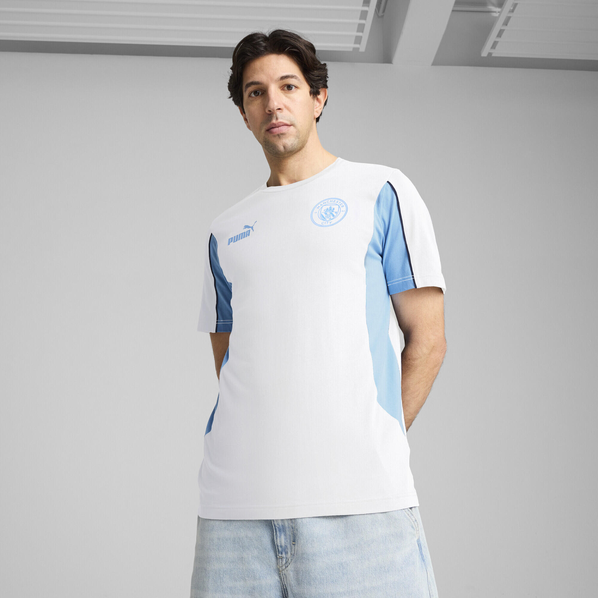 T-shirt Manchester City ftblARCHIVE Homme PUMA White Team Light Blue 2/7