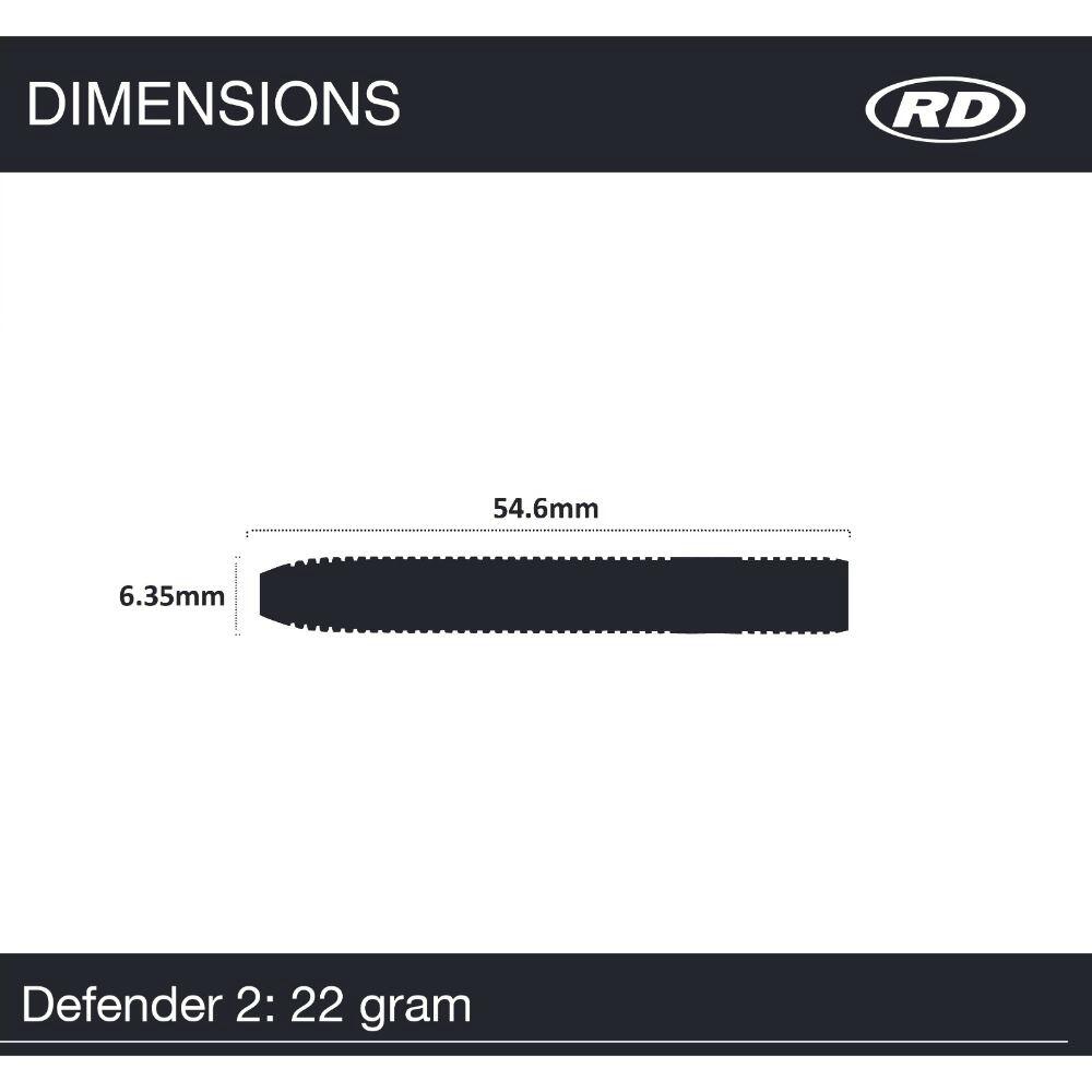 RED DRAGON – Defenders Series 22g - Professional 85% Tungsten Darts Set 4/6