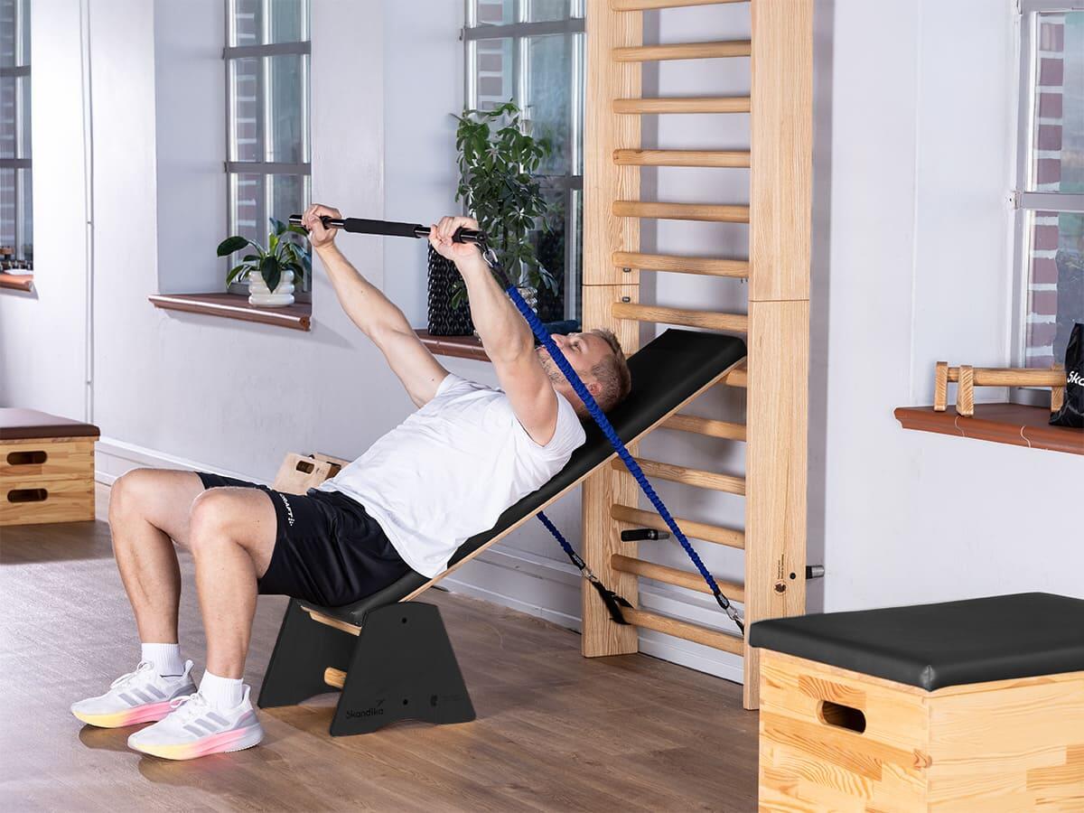 Banc de musculation Vira - banc incliné en bois massif - 148x42cm - max. 120 kg 6/8