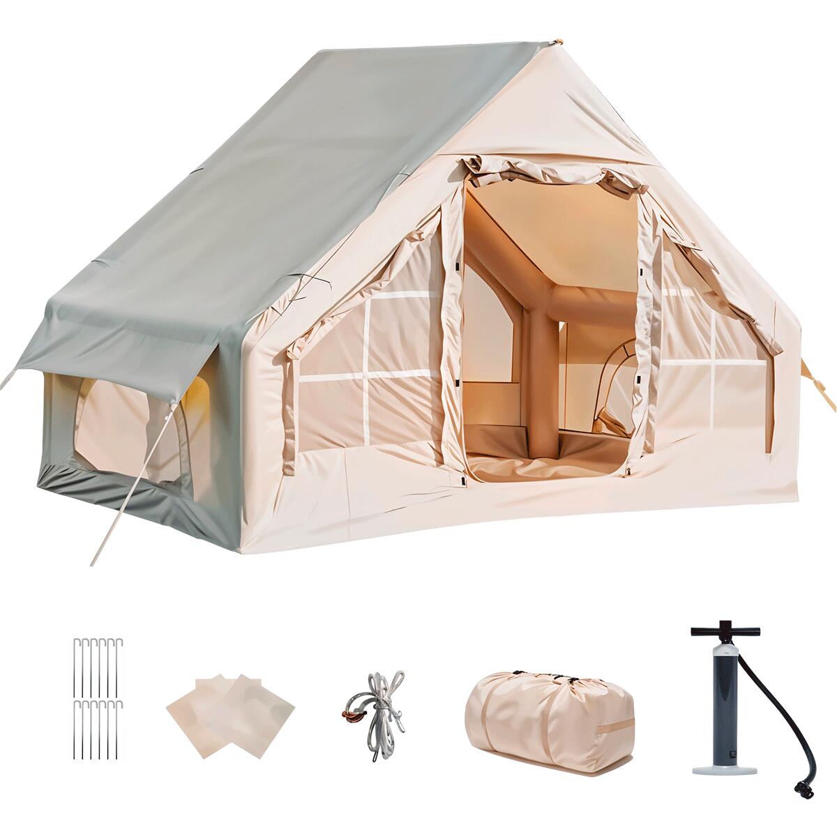 Tenda inflável glamping de luxo 3x2,1m para 2 pessoas