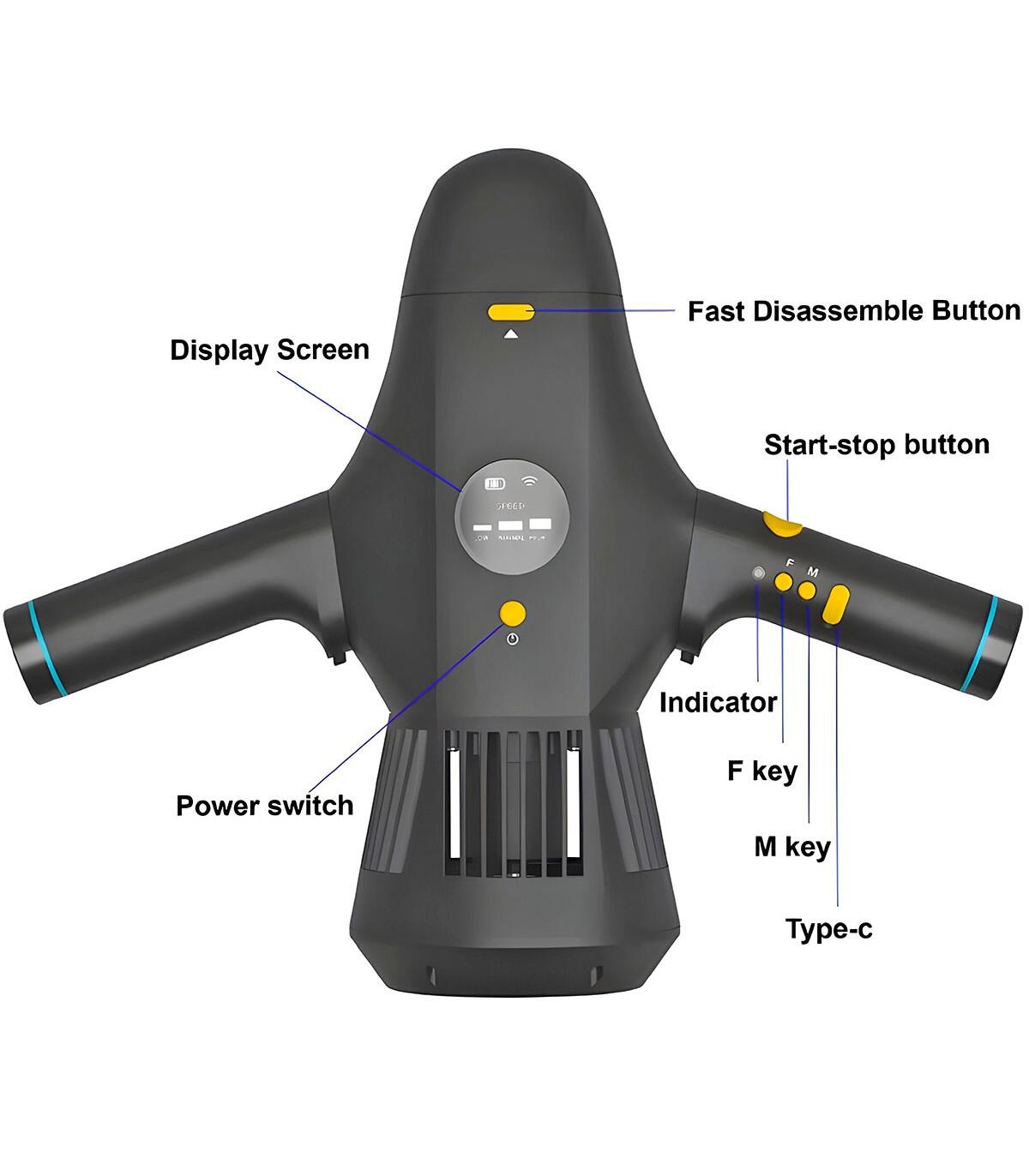 Unterwasser-Scooter & SUP-Motor Stermay M1 - Elektroantrieb 280W Tauchscooter 3/7
