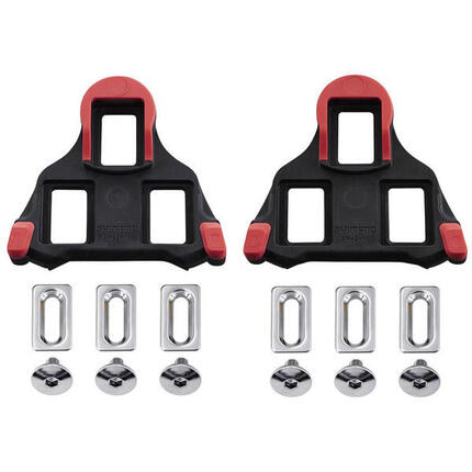 Plaques de chaussure Shimano SM-SH10 SPD-SL en Rouge - Pas de Jeu