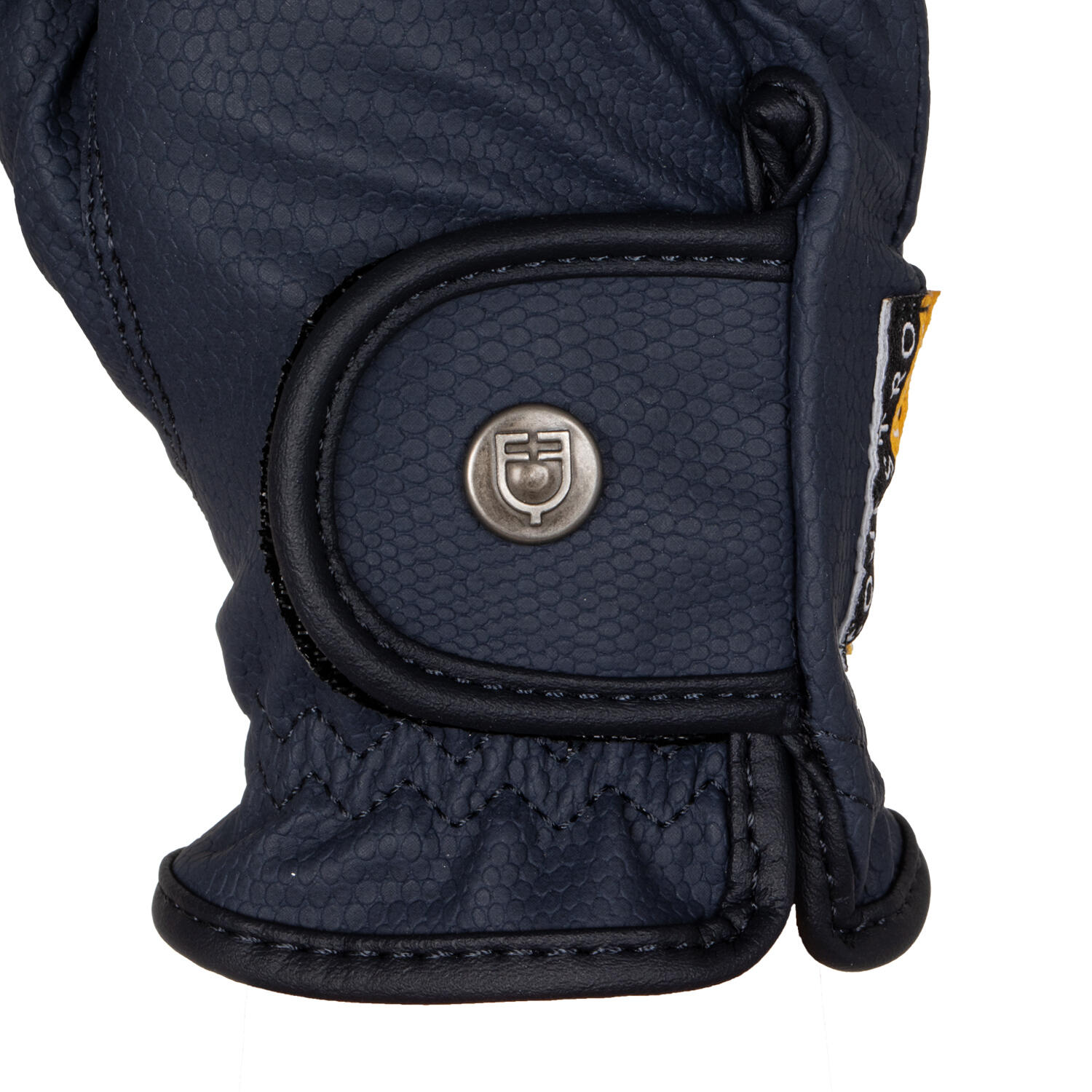 Gants d'équitation en cuir synthétique avec fermeture velcro Equestro 3/5