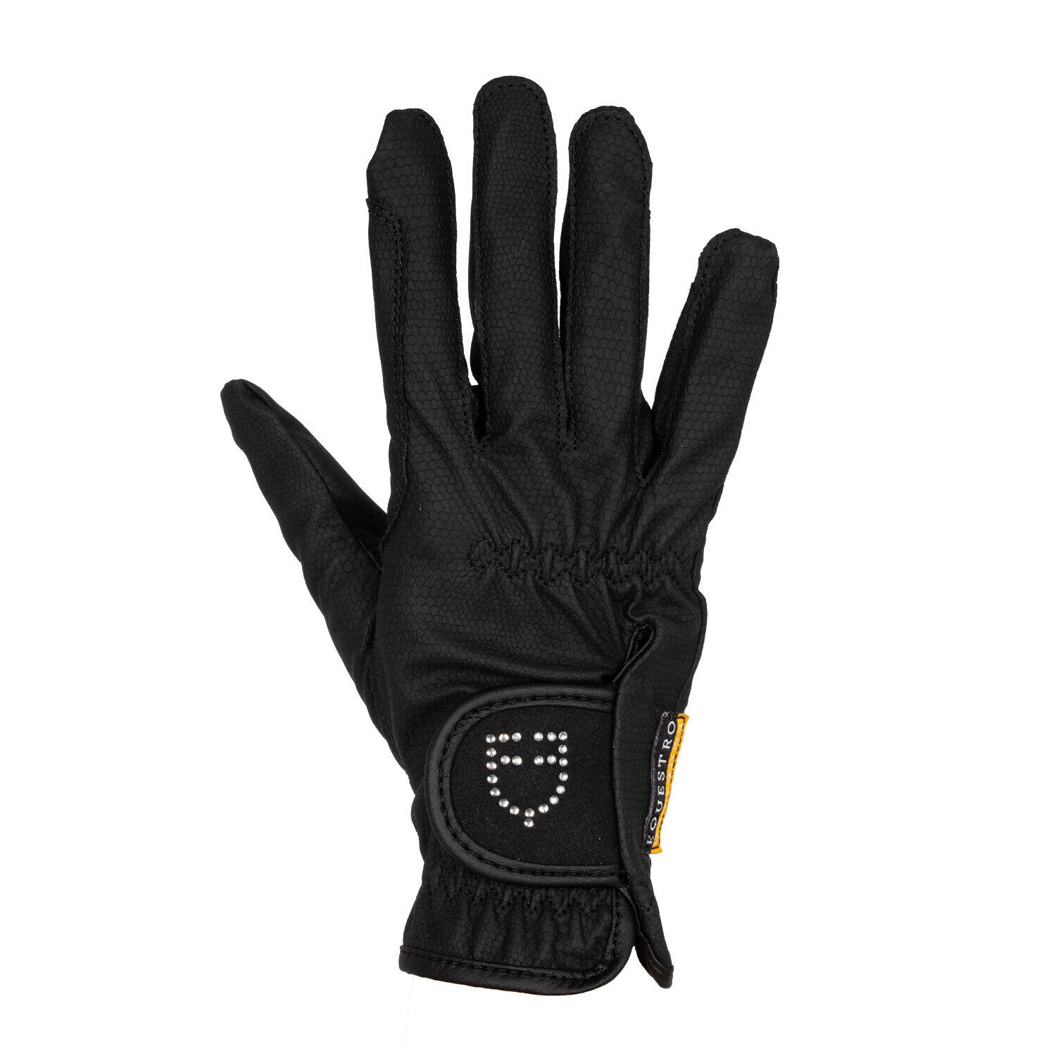 Equestro - Gants D'Équitation Avec Logo Pailleté Femme Equestro D - Gants - Noir - 38 S - Decathlon