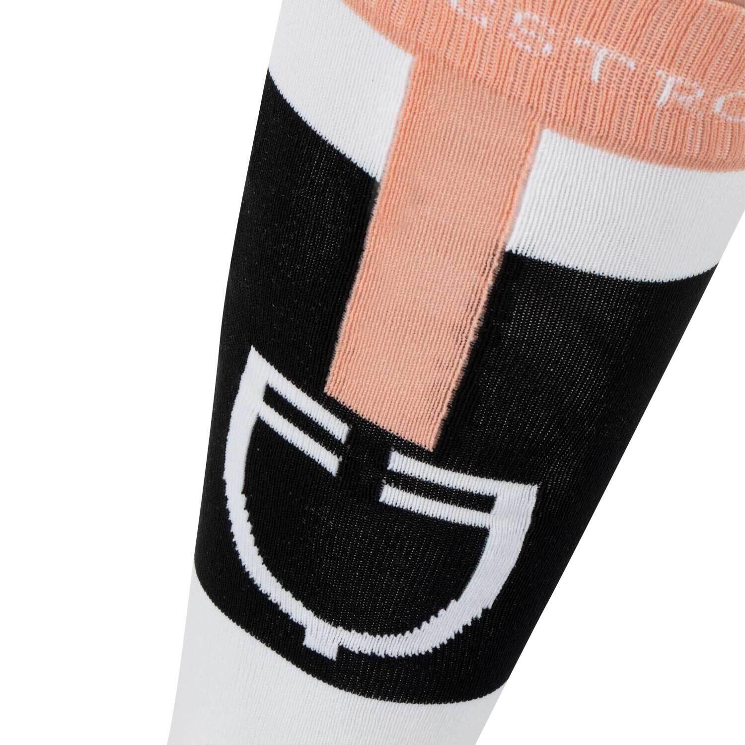 Chaussettes équitation en tissu technique et respirant avec logo Equestro 3/4