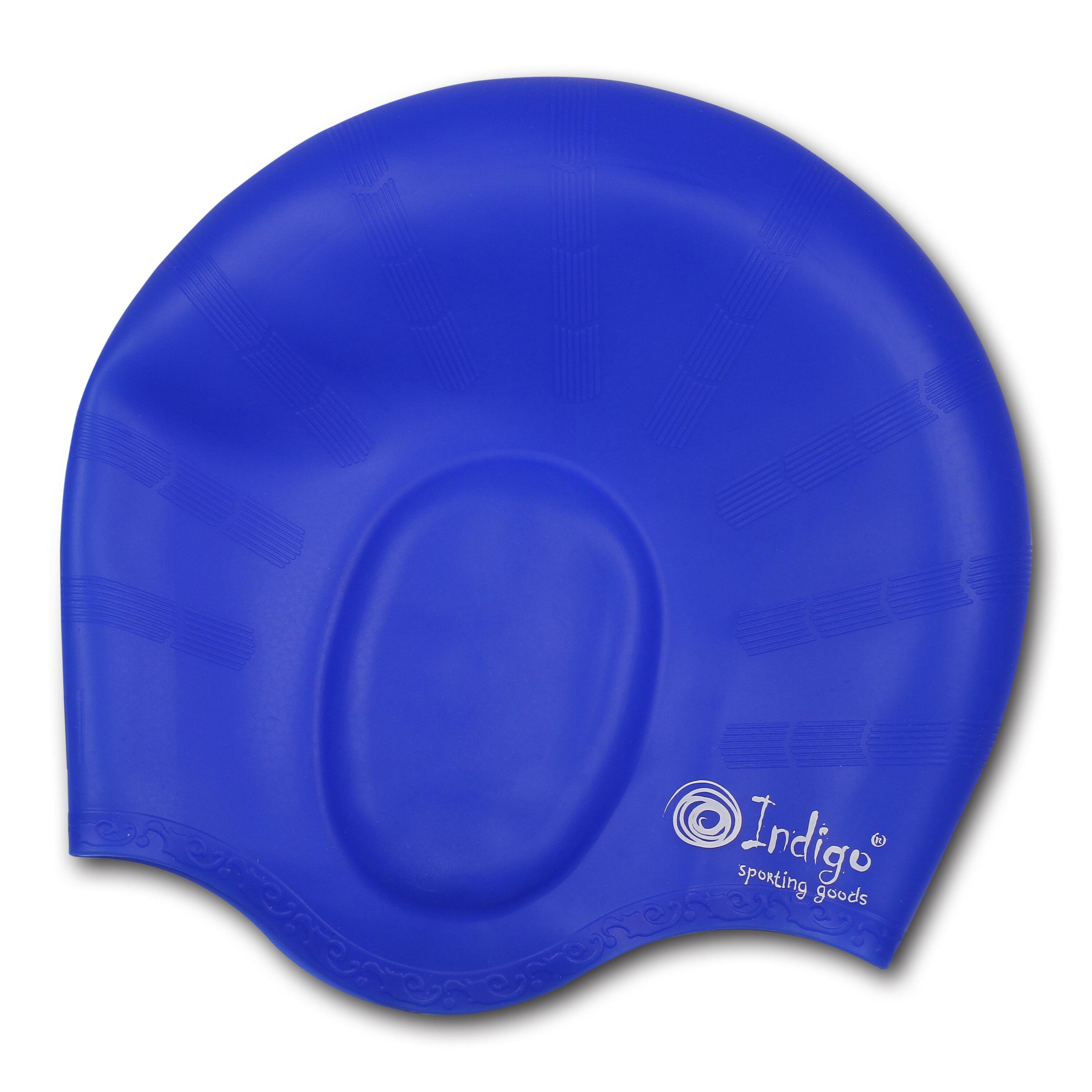 INDIGO SPORTS Touca de Natação com Proteção de Ouvido de Silicone Impermeável