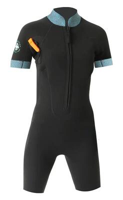 2/2 shorty dual zip - dames lange kust wetsuit