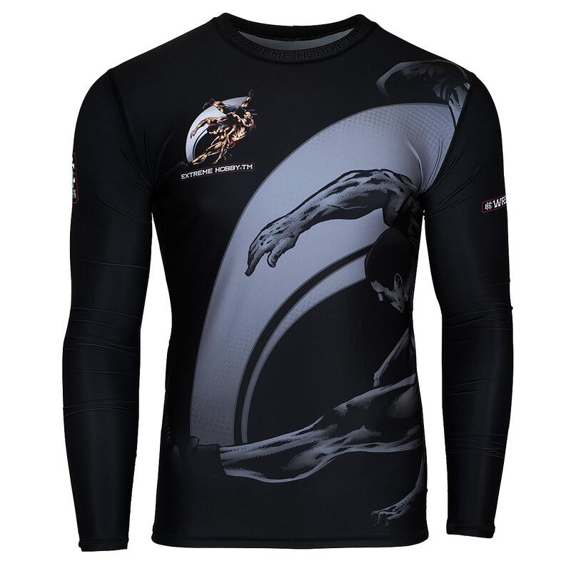 Rashguard do zapasów męski EXTREME HOBBY WRESTLING z długim rękawem