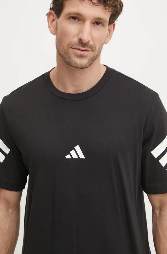 T-shirt uomo adidas future icons 3-stripes tee - nero 4/5