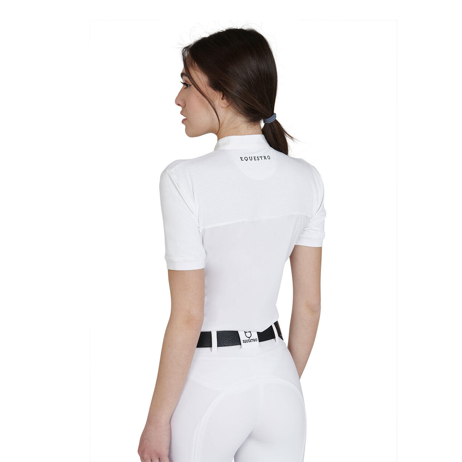 Polo d'équitation femme Equestro 3/4