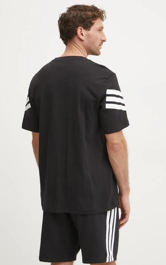 T-shirt uomo adidas future icons 3-stripes tee - nero 3/5