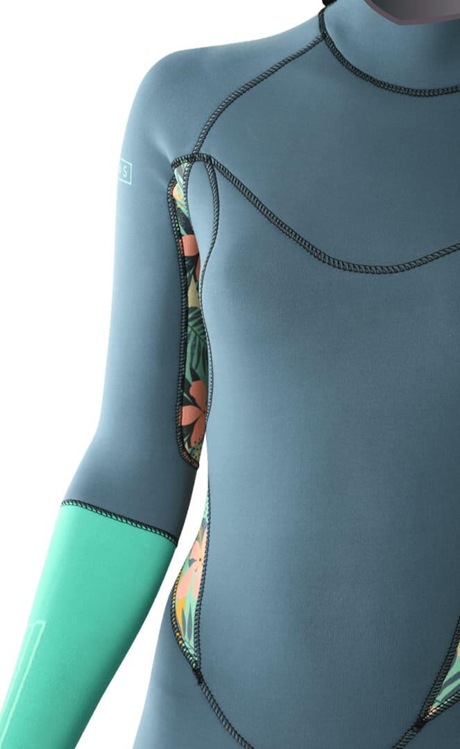 5/4/3 Pioneer - Zip Dos L/S Fato de Surf Mulher 6/7