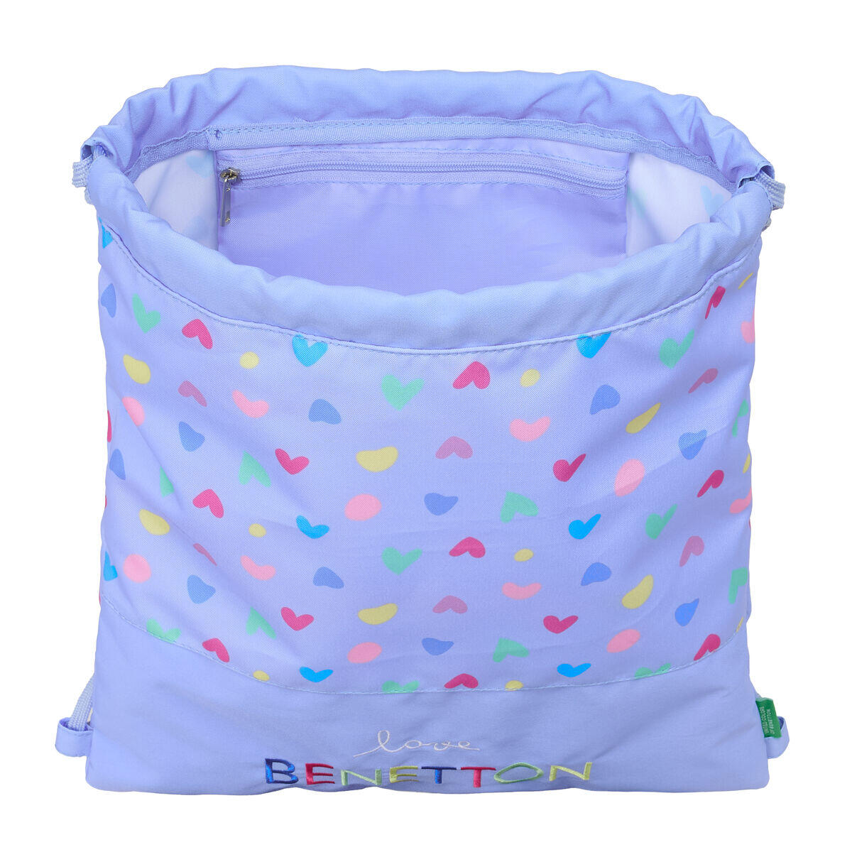Rugtas met Koordjes Benetton Lila 3/4