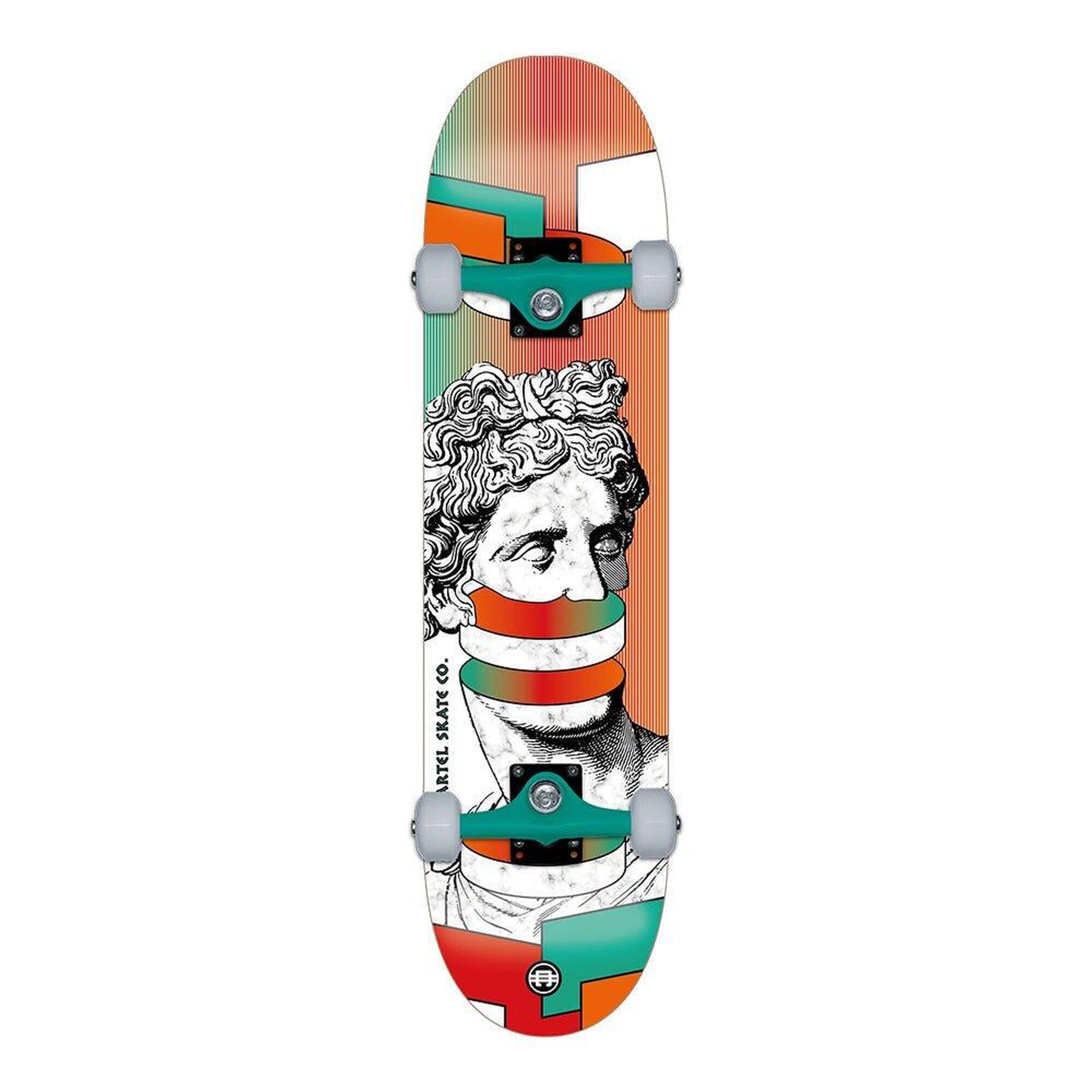 Cartel - Myth - Skateboard Complet Enfant 7.5 - Skateboard Complet - Orange|vert - 7.5" - Decathlon