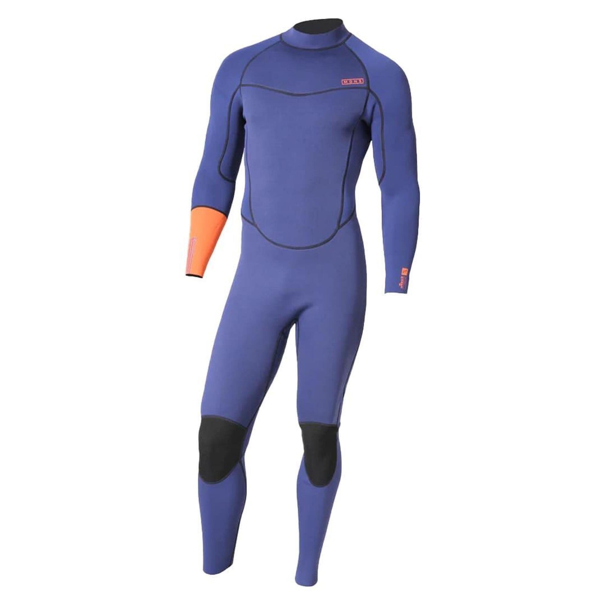 Mdns - 3/2 Pioneer Backzip - Combinaison Surf Homme - Combinaison De Surf - Bleu|orange - 52 2xl - Decathlon