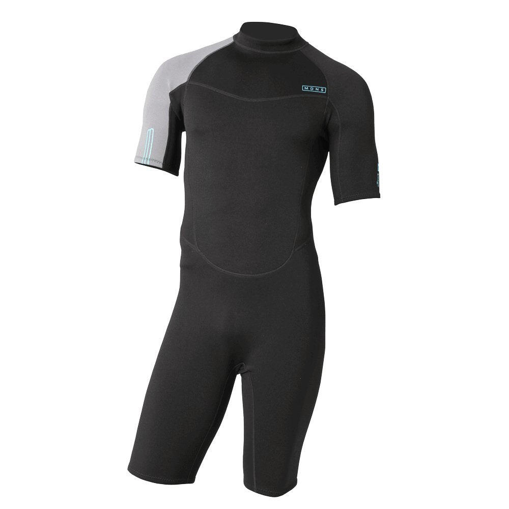 Mdns - 2/2 Pioneer - Zip Dos S/s Combinaison Shorty Surf Homme - Combinaison Shorty - Noir - 42 M/l - Decathlon