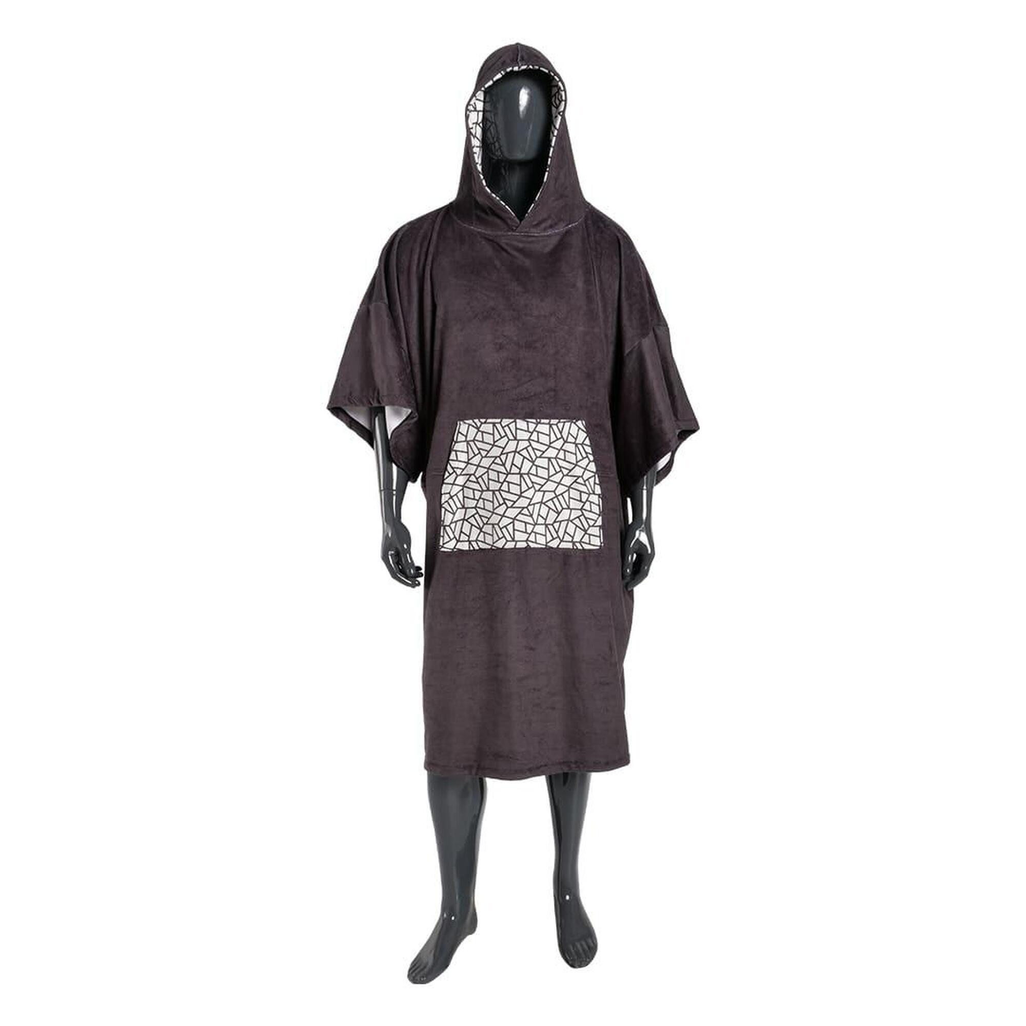 Mdns - Plush - Poncho Surf Enfant - Poncho - Noir - Taille Unique - Decathlon
