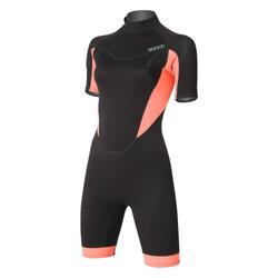 2/2 Pioneer - Zip Dos S/S Combinaison Shorty Surf Femme