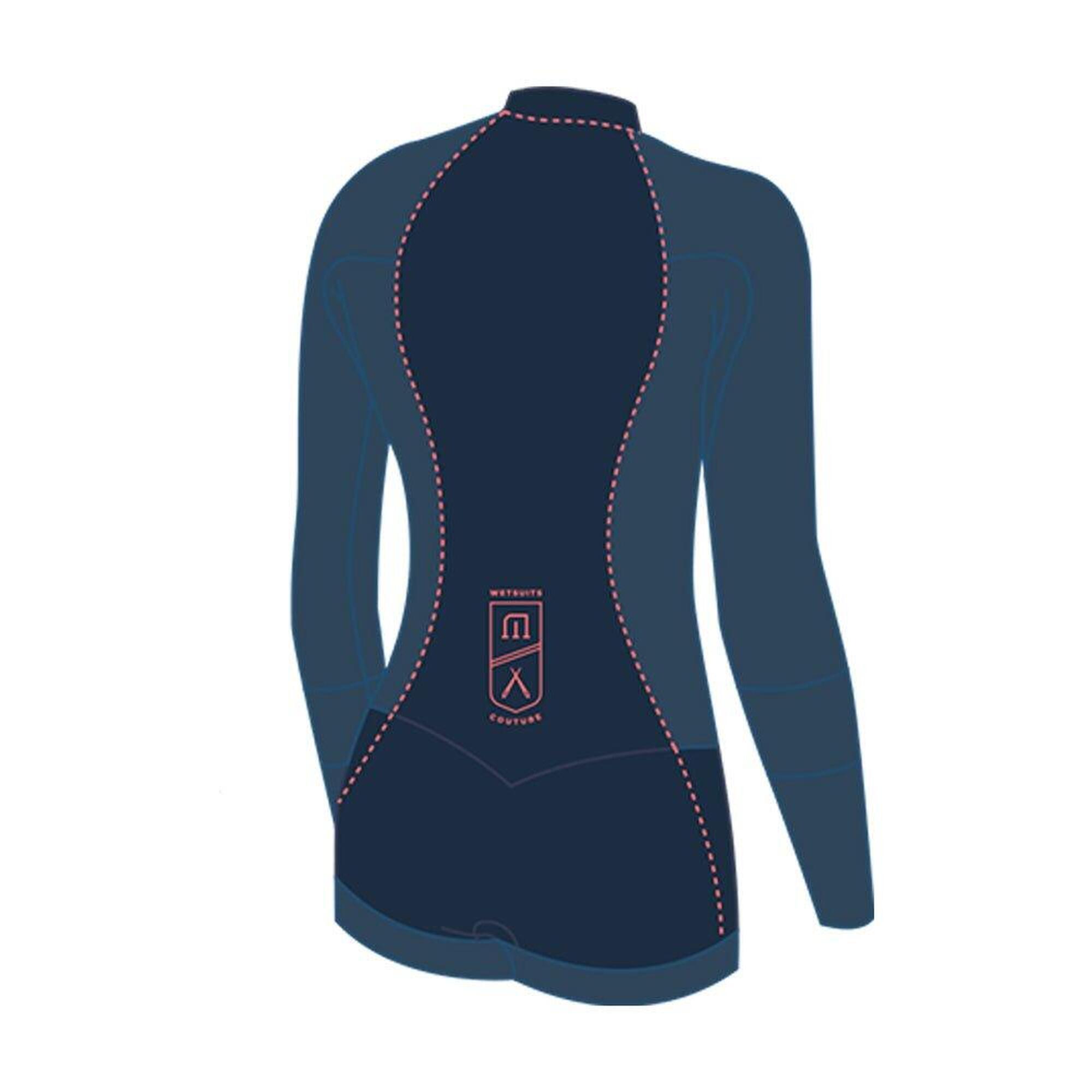 2/2 Unlimited -Zip Dos L/S Combinaison Shorty Surf Femme