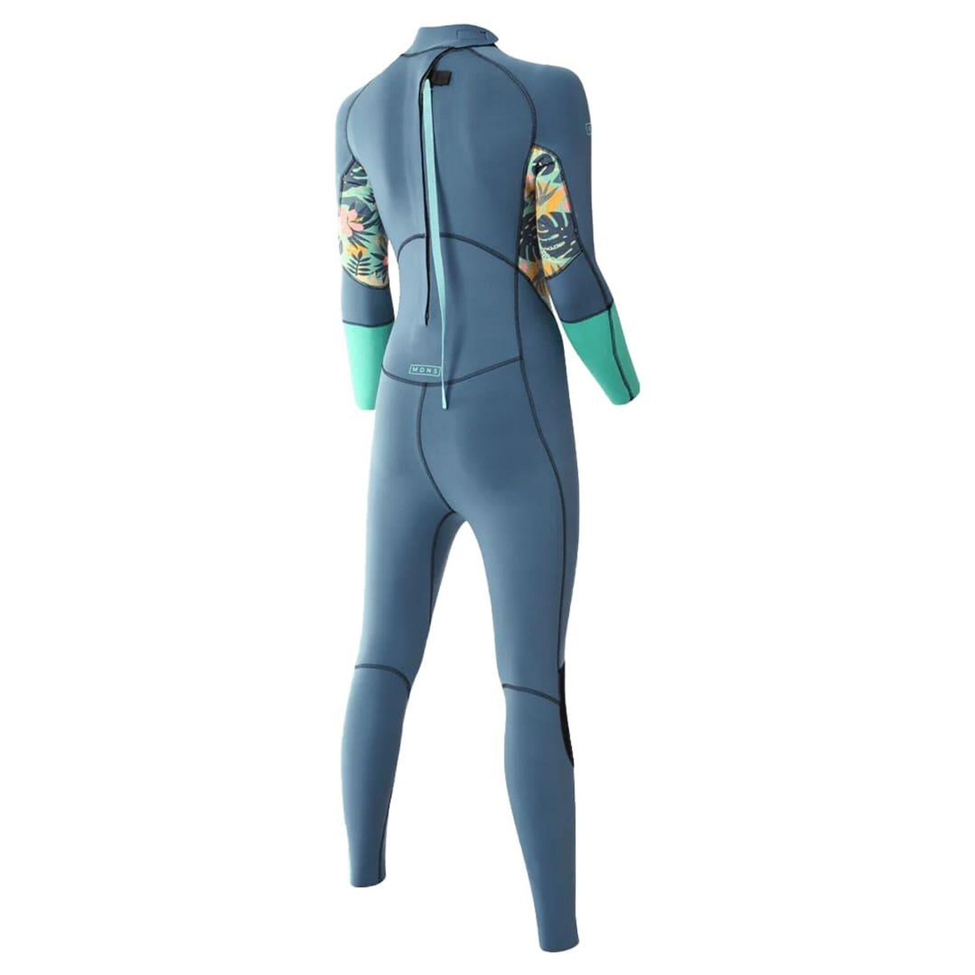 4/3 Pioneer - Zip Dos L/S Combinaison Surf Femme