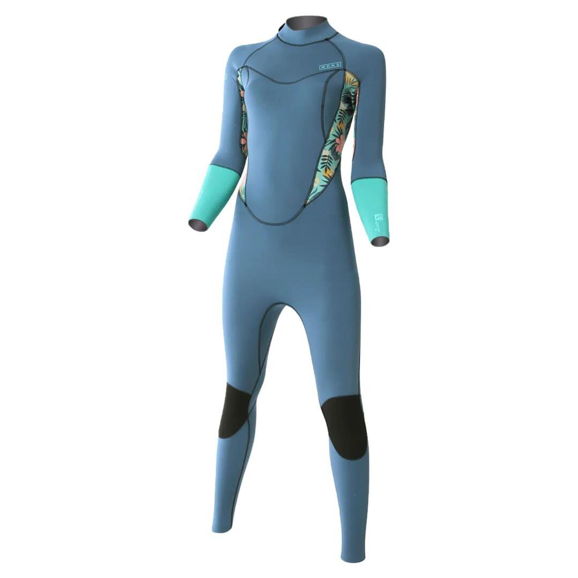 Mdns - 4/3 Pioneer - Zip Dos Combinaison Surf Femme - Combinaison De Surf - Bleu - 48 Xl - Decathlon