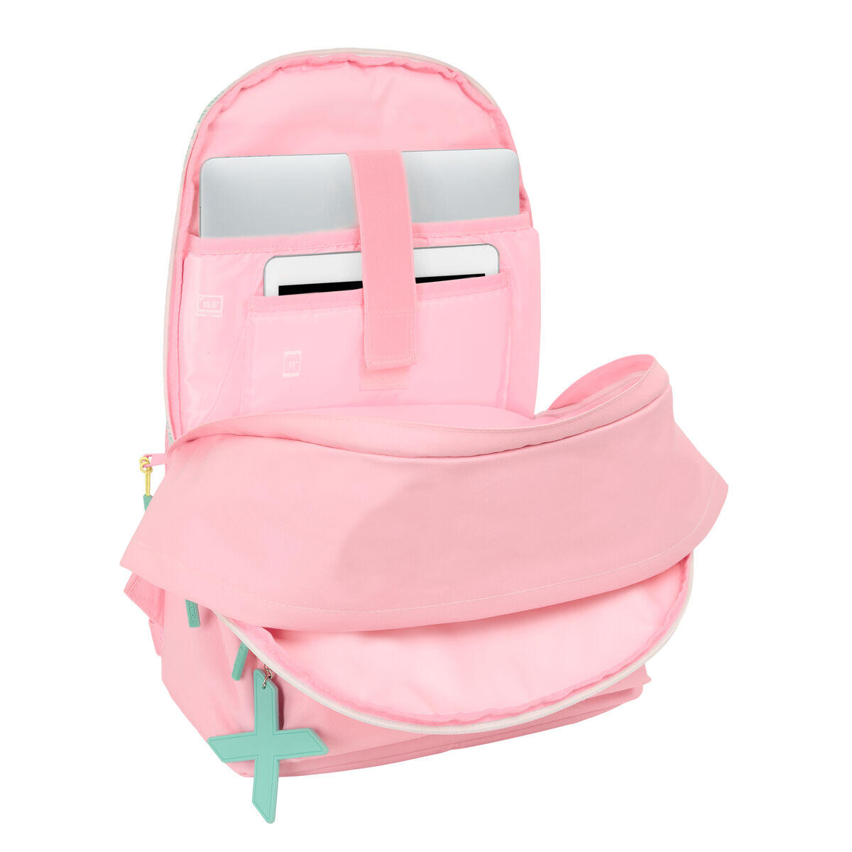 Mochila Escolar Munich +usb munich Rosa 2/5
