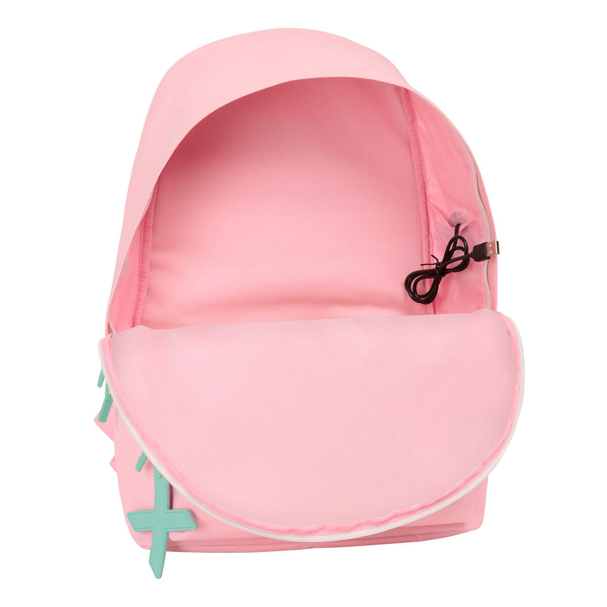 Mochila Escolar Munich +usb munich Rosa 3/5