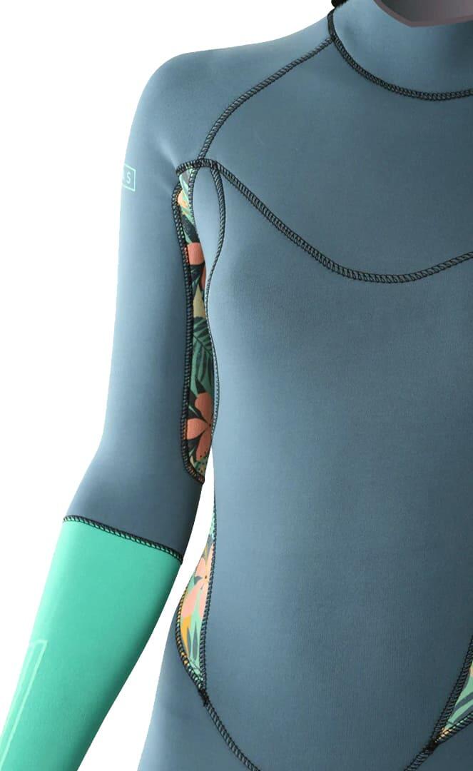 3/2 Pioneer - Zip Dos L/S Combinaison Surf Fille 7/7