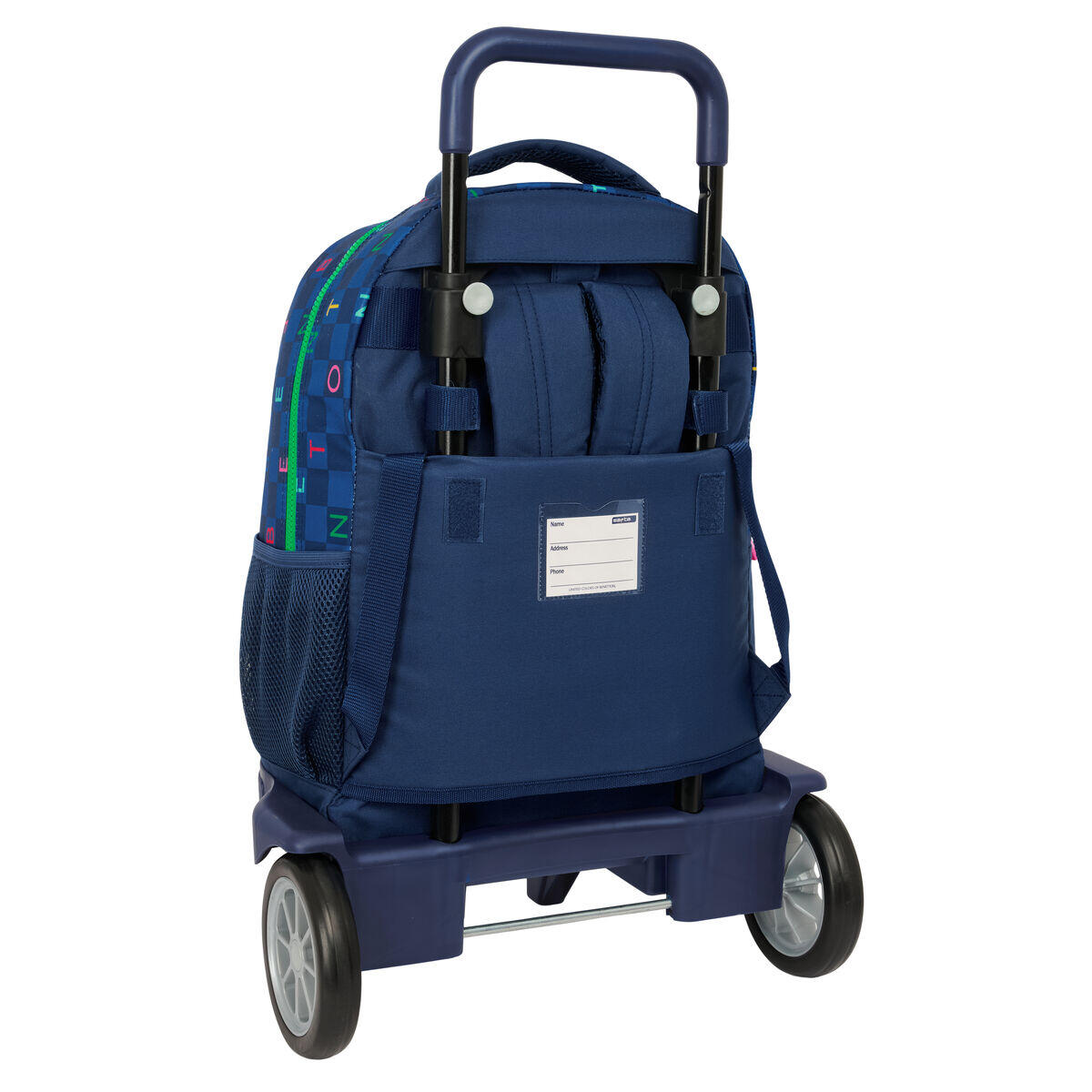Mochila Escolar Benetton Damero Azul marino 2/3