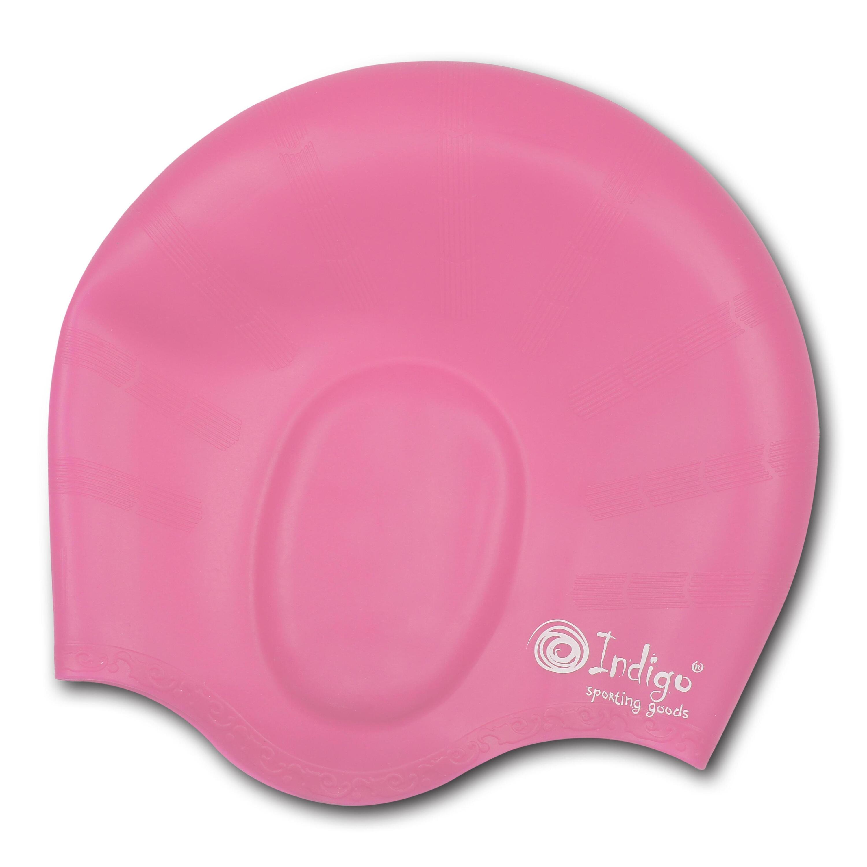 INDIGO SPORTS Touca de Natação com Proteção de Ouvido de Silicone Impermeável