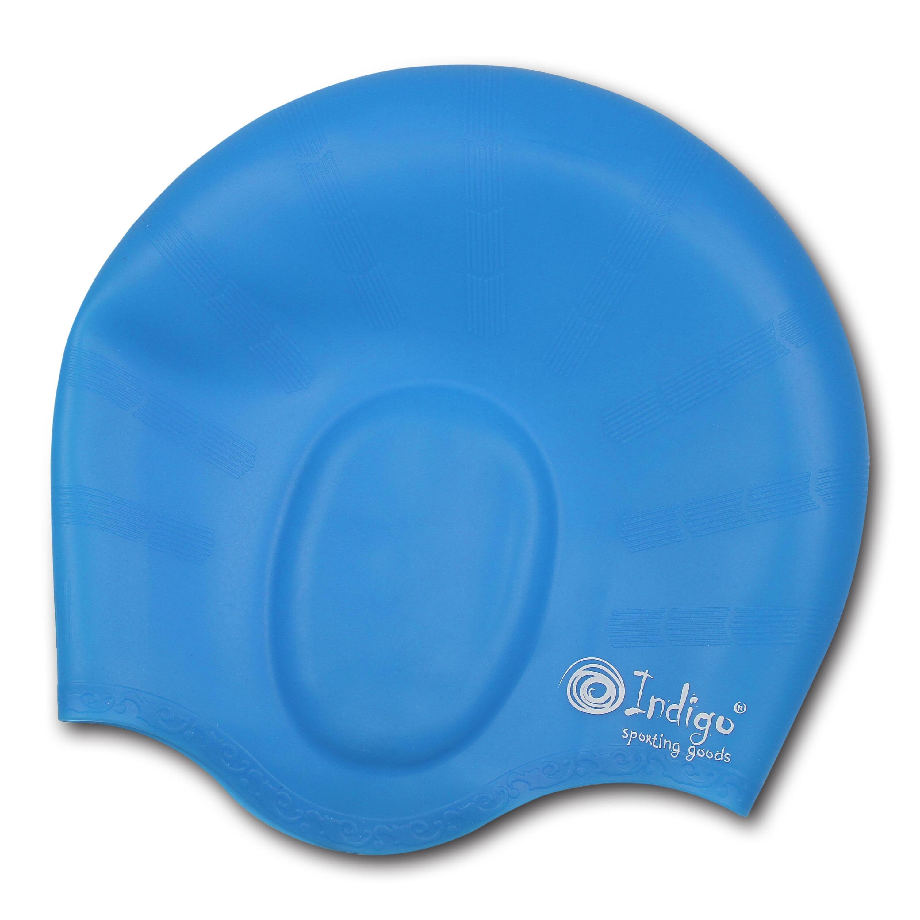 INDIGO SPORTS Touca de Natação com Proteção de Ouvido de Silicone Impermeável