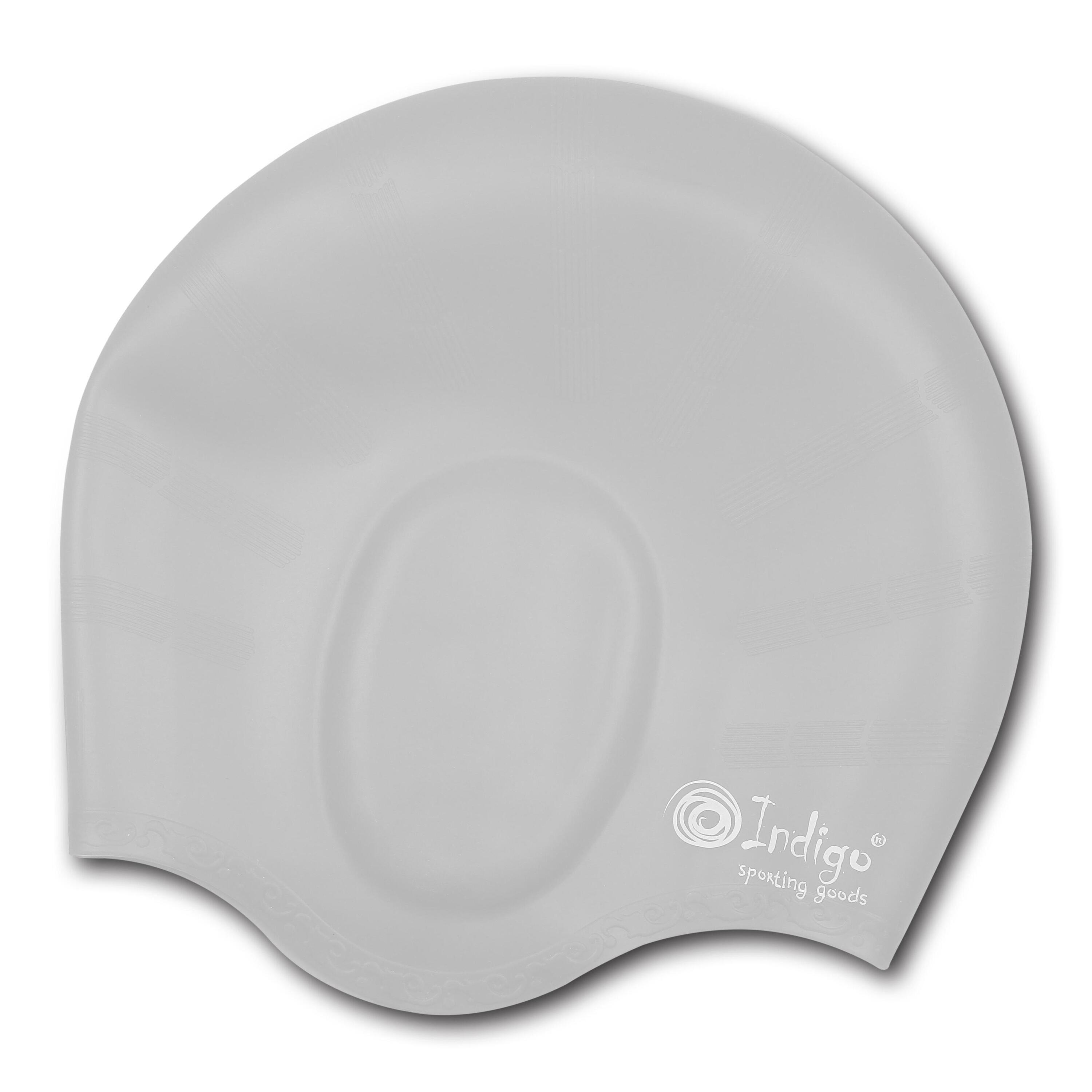 INDIGO SPORTS Touca de Natação com Proteção de Ouvido de Silicone Impermeável