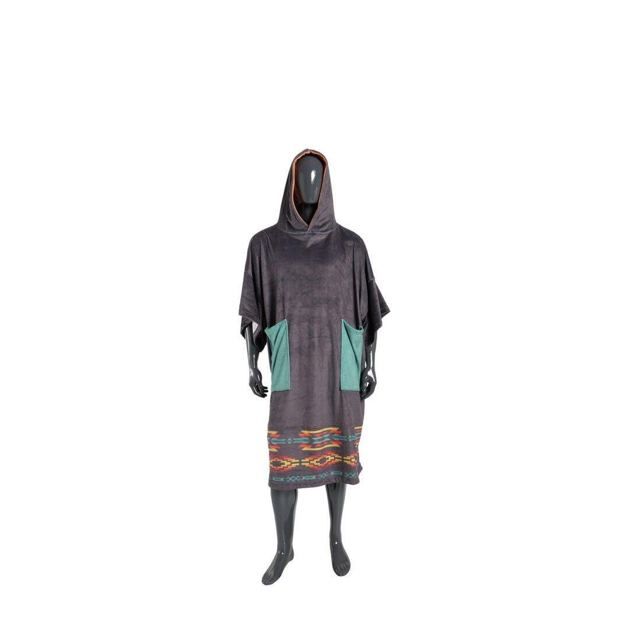 Mdns - Plush - Poncho Surf Enfant - Poncho - Noir - Taille Unique - Decathlon