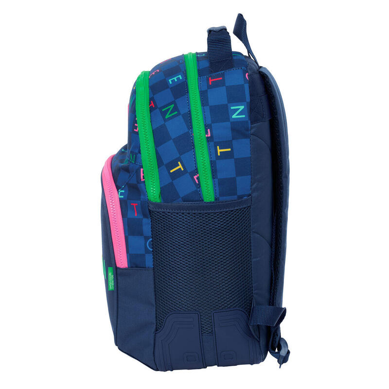 Ghiozdan Benetton Damero Bleumarin