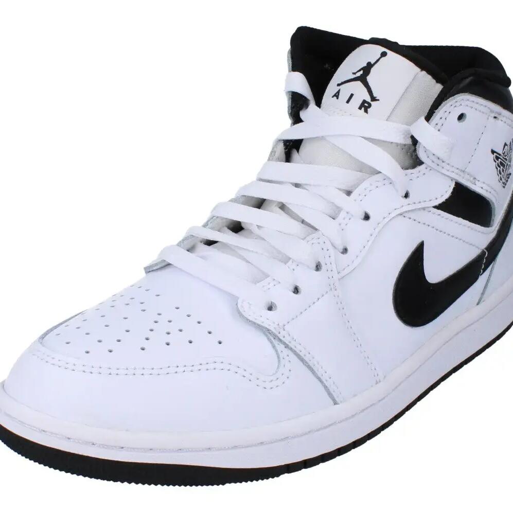Shoes Nike Air Jordan 1 Mid White and Black