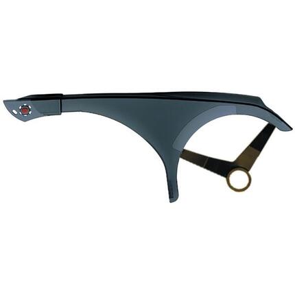 Hebie Kettenschutz 1-flügelig verstellb. 42/44 Zähne, rauch/blau