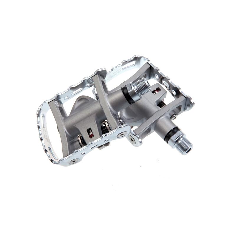 SHIMANO Paire de Pédales Auto/Plates PD-M324 Argent