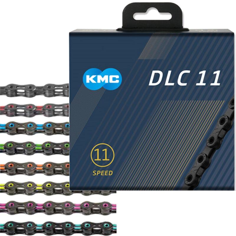 Chaîne de vélo KMC DLC 11 vitesses 118 liens - Durable et Légère                             4 modèles disponiblesÀ partir de 10199€    KMC Chaîne de vélo KMC DLC 11 vitesses 118 liens - Durable et LégèreVendu exclusivement en ligne   