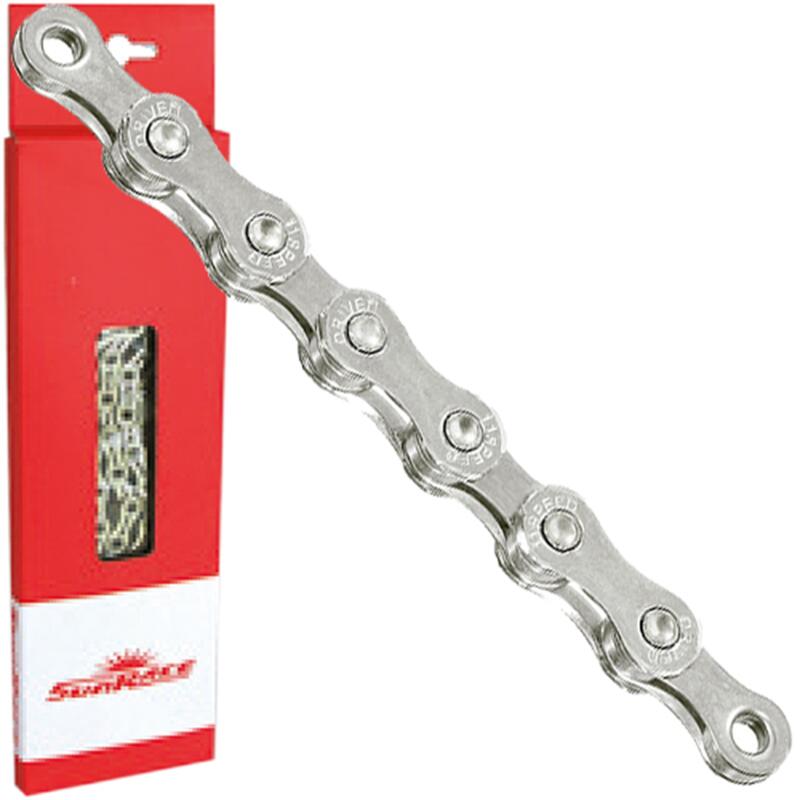 Chaîne de vélo Sunrace CN11A-BOX 11V Argent 116 Maillons      2580€ 3150€ -18%    * La vente débute le 13/07/2025     SUNRACE Chaîne de vélo Sunrace CN11A-BOX 11V Argent 116 MaillonsVendu exclusivement en ligne   