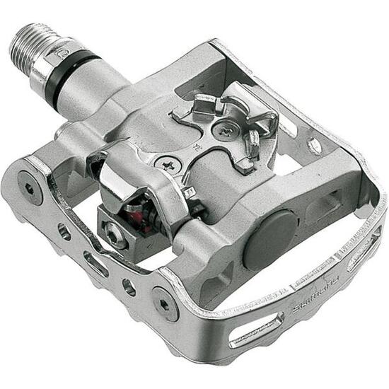 Shimano PD-M324 coppia pedali ibridi SPD/piattaforma argento