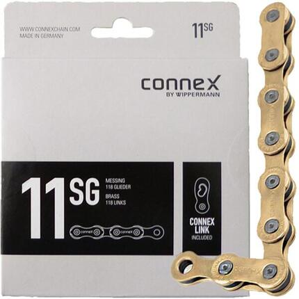 Connex Kette 11sG 11-fach, 118 Glieder Kettenschloss, 1/2x11/128, gold
