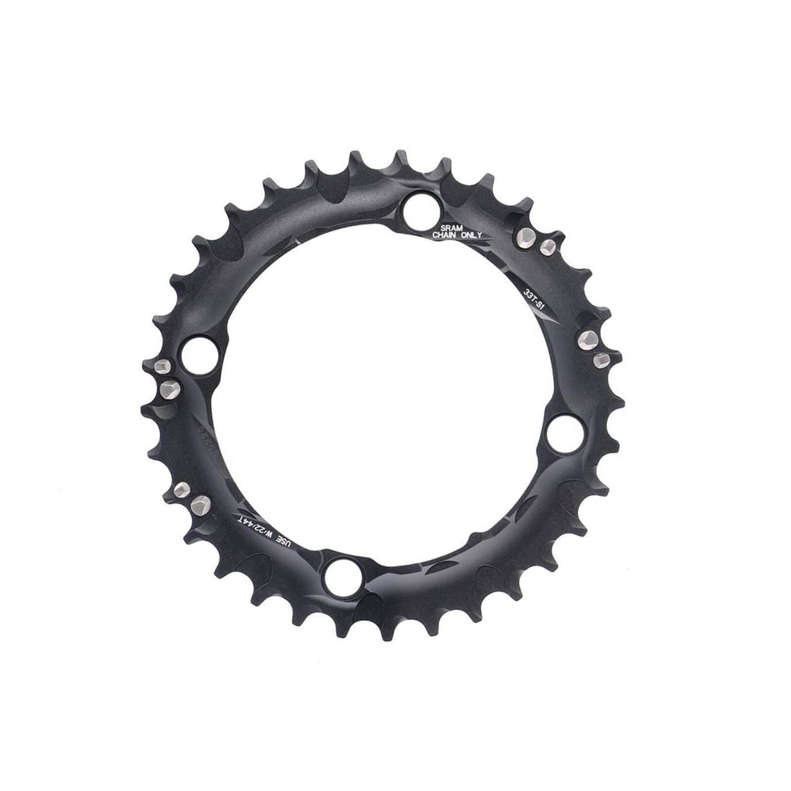 SRAM Truvativ corona MTB 33 denti BCD 104 mm, alluminio nero.