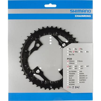 Shimano FC-T521/FC-M522 44Z 4-arm Kettenblatt 10-fach schwarz