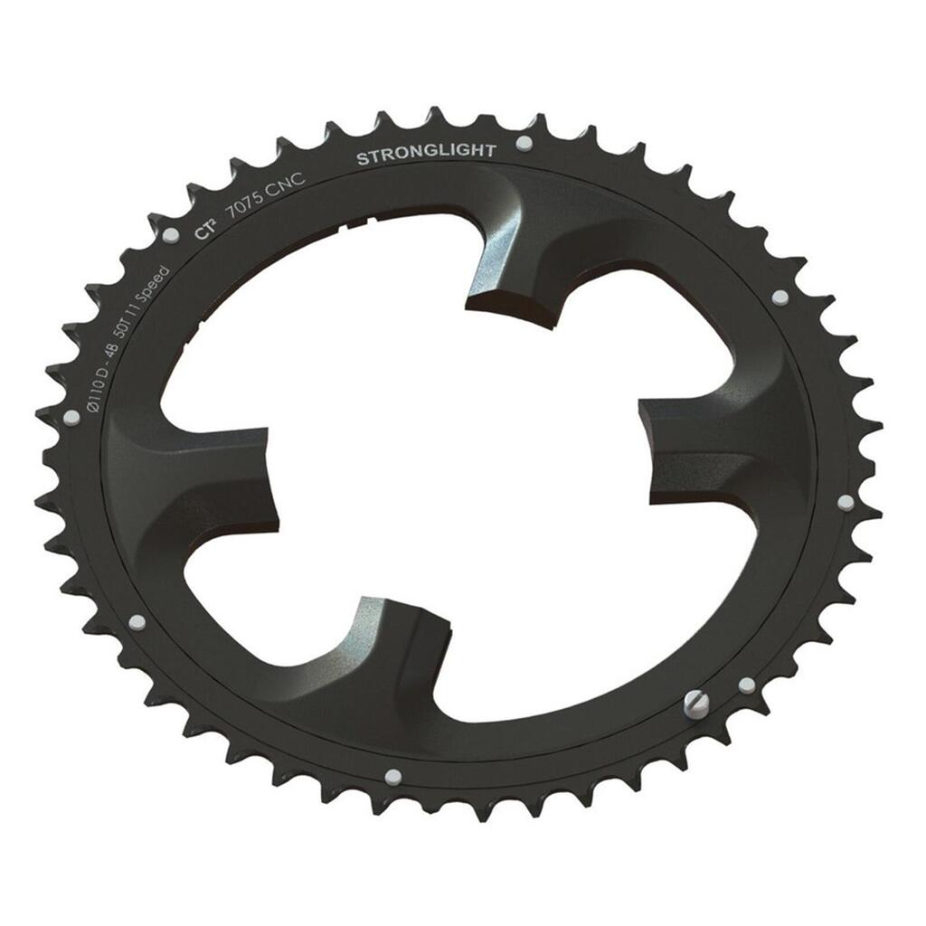 Stronglight CT2 Chainring 39T, 4-Arm, 110mm BCD — 11-Speed, Ceramic-Teflon.