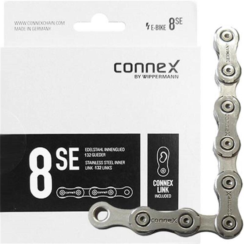 Chaîne vélo Connex Cadena E-bike 8sE 6/7/8v      6300€    CONNEX Chaîne vélo Connex Cadena E-bike 8sE 6/7/8vVendu exclusivement en ligne   
