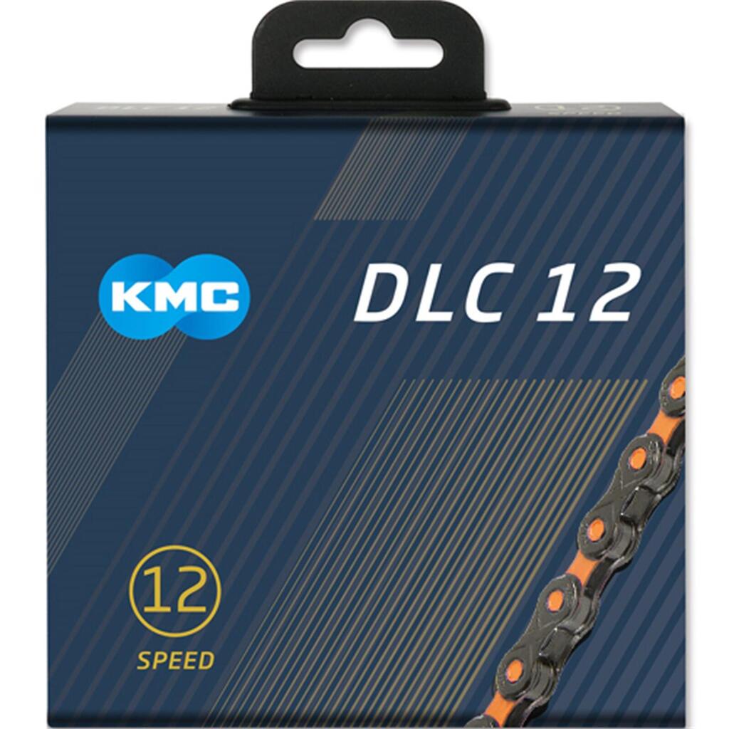 KMC Bicycle Chain DLC 12 - 126 Links - Orange/Black (272g)